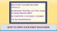 HOW TO OPEN YOUR FIRST FRANCHISE PowerPoint PPT Presentation