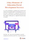 4 Key Elements of Education Portal Development Services PowerPoint PPT Presentation