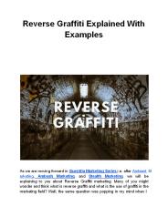 Reverse Graffiti Explained With Examples