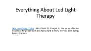 Everything About Led Light Therapy