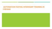 Automation Testing Training in Chennai