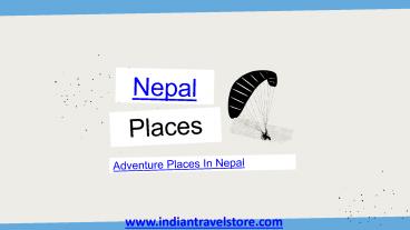 Adventure Places to visit in Nepal