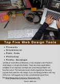 Top Five Web Design Tools PowerPoint PPT Presentation