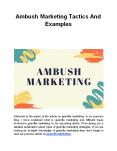 Ambush Marketing Tactics And Examples PowerPoint PPT Presentation