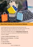 Must-Have Features For Ecommerce Website PowerPoint PPT Presentation