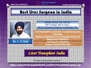 One of The Best Liver Surgeon in India