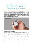 What Differentiates An Executive Search Firm From The Rest - WalkWater Talent Advisors PowerPoint PPT Presentation