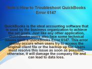 Here’s How to Troubleshoot QuickBooks Error 6147