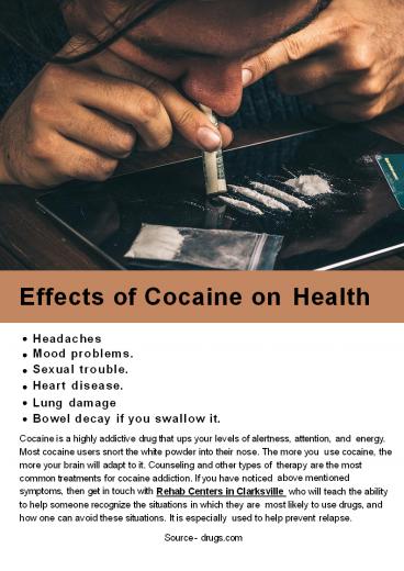 Effects of Cocaine on Health