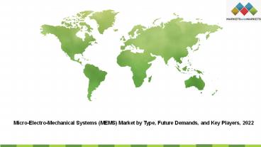 Micro-Electro-Mechanical Systems (MEMS) Market