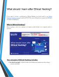 What should I learn after Ethical Hacking?