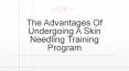 The Advantages Of Undergoing A Skin Needling Training Program PowerPoint PPT Presentation