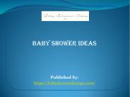 Baby Shower Ideas