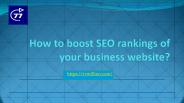 How to boost SEO rankings of your business website?
