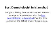 Best Dermatologists in Islamabad