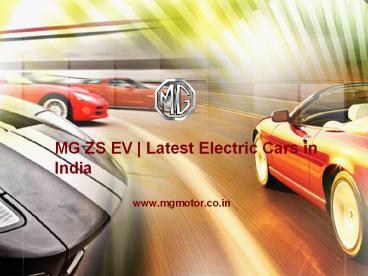 Latest electric cars Launched in India