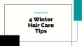 4 Winter Hair Care Tips - Ez Rack USA PowerPoint PPT Presentation