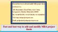 Fast and best way to edit and modify MBA project thesis PowerPoint PPT Presentation
