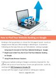 How to Find Your Website Ranking on Google PowerPoint PPT Presentation