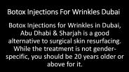 Botox Injections For Wrinkles Dubai