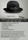 6 Black Hat SEO Techniques That Will Tank Your Site PowerPoint PPT Presentation