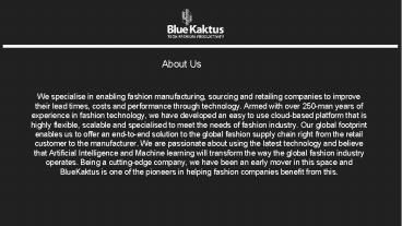 Apparel Manufacturing, Fashion Technology Companies