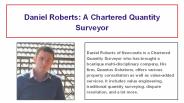 Daniel Roberts A Chartered Quantity Surveyor