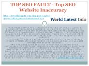 TOP SEO FAULT - Top SEO Website Inaccuracy