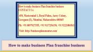 How to make business Plan franchise business