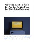 WordPress Gutenberg Guide: How You Can Use WordPress New Block Editor (Gutenberg) PowerPoint PPT Presentation