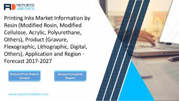Printing Inks Market Analysis