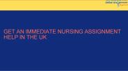 Get an immediate nursing assignment help in the UK