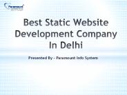 Best Static Website Development Company In Delhi
