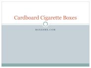 Empty cigarette boxes