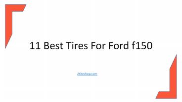 11 Best Tires for Ford f150