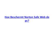 Hoe Beschermt Norton Safe Web de pc?