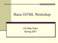 WEBDESIGN USING HTML PowerPoint PPT Presentation