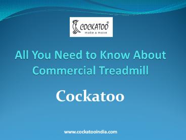 All You Need to Know About Commercial Treadmill