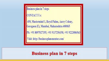Business plan in 7 steps