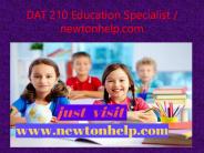 DAT 210 Education Specialist / newtonhelp.com
