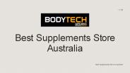 Best Supplements Store Australia - BodyTechSupplement