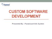Custom Software Development