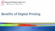 Benefits of Digital Printing