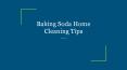 Baking Soda Home Cleaning Tips