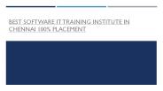 Software Testing Training institute chennai