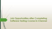 Job Opportunities of Software Testing Course