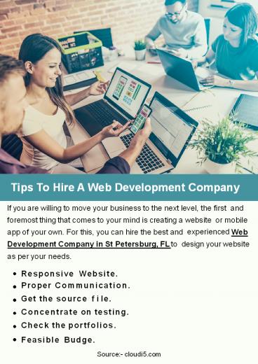 Tips To Hire A Web Development Company