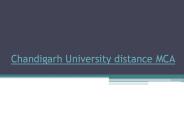 Chandigarh University Distance MCA
