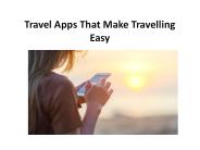 Travel Apps That Make Travelling Easy
