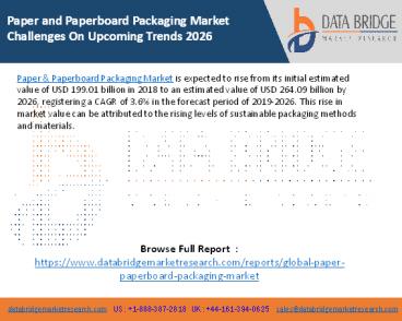 Paper and Paperboard Packaging Market Challenges On Upcoming Trends 2026